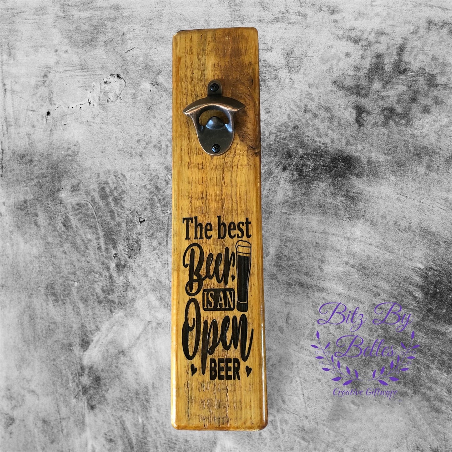 Hand made Stubby Opener - Laser Engraved