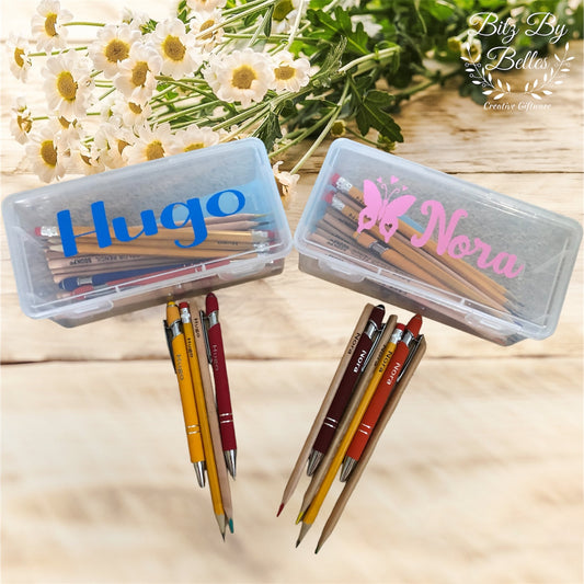 Personalised Pens, Pencils and Pencil Case