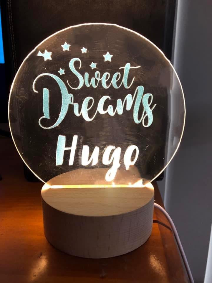 Engraved or Vinyl Personalised Night Light