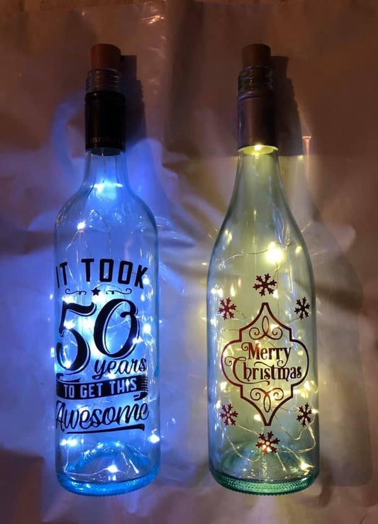Personalised Light Up Wine Bottle